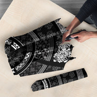 Italy Rugby Concept Custom Umbrella Black and White Mandala Inspired