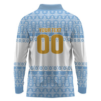 Argentina Rugby National Heritage Custom Long Sleeve Polo Shirt Gaucho Inspired