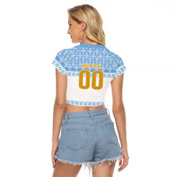 Argentina Rugby National Heritage Custom Raglan Cropped T Shirt Gaucho Inspired