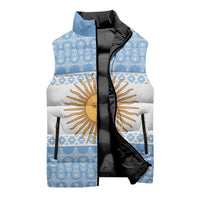 Argentina Rugby National Heritage Custom Sleeveless Puffer Jacket Gaucho Inspired