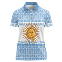 Argentina Rugby National Heritage Custom Women Polo Shirt Gaucho Inspired
