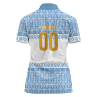 Argentina Rugby National Heritage Custom Women Polo Shirt Gaucho Inspired
