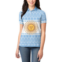 Argentina Rugby National Heritage Custom Women Polo Shirt Gaucho Inspired