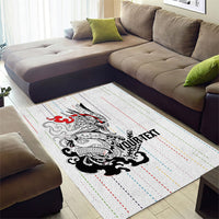 Japan Rugby National Heritage Custom Area Rug Traditional Sashiko Inspired