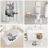 Japan Rugby National Heritage Custom Bathroom Set Traditional Sashiko Inspired