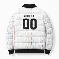 Japan Rugby National Heritage Custom Bomber Puffer Jacket Traditional Sashiko Inspired