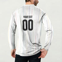 Japan Rugby National Heritage Custom Button Sweatshirt Traditional Sashiko Inspired