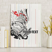 Japan Rugby National Heritage Custom Canvas Wall Art Traditional Sashiko Inspired