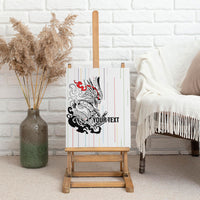 Japan Rugby National Heritage Custom Canvas Wall Art Traditional Sashiko Inspired