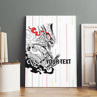 Japan Rugby National Heritage Custom Canvas Wall Art Traditional Sashiko Inspired