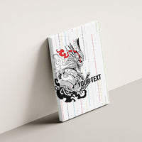Japan Rugby National Heritage Custom Canvas Wall Art Traditional Sashiko Inspired