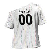 Japan Rugby National Heritage Custom Cross Shoulder Shirt Traditional Sashiko Inspired