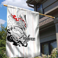 Japan Rugby National Heritage Custom Garden Flag Traditional Sashiko Inspired