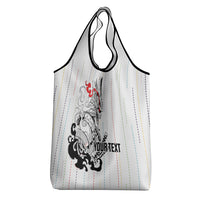 Japan Rugby National Heritage Custom Grocery Bag Traditional Sashiko Inspired
