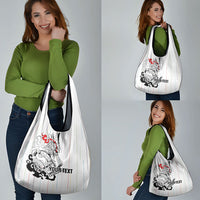 Japan Rugby National Heritage Custom Grocery Bag Traditional Sashiko Inspired