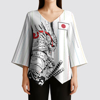 Japan Rugby National Heritage Custom Kimono Sleeve Blouse Traditional Sashiko Inspired