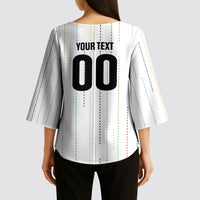 Japan Rugby National Heritage Custom Kimono Sleeve Blouse Traditional Sashiko Inspired