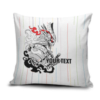 Japan Rugby National Heritage Custom Pillow Cover Traditional Sashiko Inspired