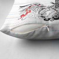 Japan Rugby National Heritage Custom Pillow Cover Traditional Sashiko Inspired