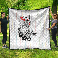 Japan Rugby National Heritage Custom Quilt Traditional Sashiko Inspired