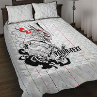 Japan Rugby National Heritage Custom Quilt Bed Set Traditional Sashiko Inspired