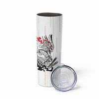 Japan Rugby National Heritage Custom Skinny Tumbler Traditional Sashiko Inspired