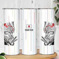 Japan Rugby National Heritage Custom Skinny Tumbler Traditional Sashiko Inspired