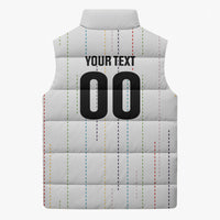 Japan Rugby National Heritage Custom Sleeveless Puffer Jacket Traditional Sashiko Inspired