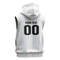 Japan Rugby National Heritage Custom Sleeveless Zip Hoodie Traditional Sashiko Inspired