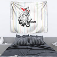 Japan Rugby National Heritage Custom Tapestry Traditional Sashiko Inspired
