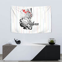 Japan Rugby National Heritage Custom Tapestry Traditional Sashiko Inspired