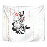 Japan Rugby National Heritage Custom Tapestry Traditional Sashiko Inspired