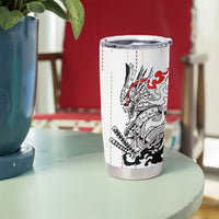 Japan Rugby National Heritage Custom Tumbler Cup Traditional Sashiko Inspired