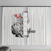 Japan Rugby National Heritage Custom Window Curtain Traditional Sashiko Inspired