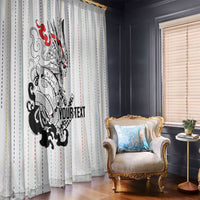Japan Rugby National Heritage Custom Window Curtain Traditional Sashiko Inspired