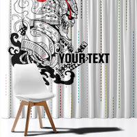 Japan Rugby National Heritage Custom Window Curtain Traditional Sashiko Inspired