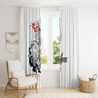 Japan Rugby National Heritage Custom Window Curtain Traditional Sashiko Inspired