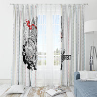 Japan Rugby National Heritage Custom Window Curtain Traditional Sashiko Inspired