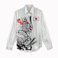 Japan Rugby National Heritage Custom Women Casual Shirt Traditional Sashiko Inspired