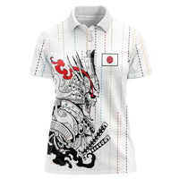 Japan Rugby National Heritage Custom Women Polo Shirt Traditional Sashiko Inspired