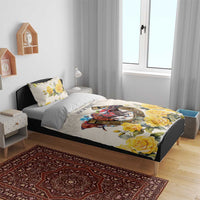 Melbourne Horse Racing Personalised Bedding Set Australian Horse With Yellow Roses - Wonder Print Shop