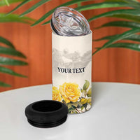 Melbourne Horse Racing Personalised 4 in 1 Can Cooler Tumbler Australian Horse With Yellow Roses - Wonder Print Shop