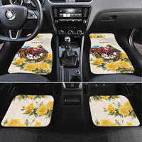 Melbourne Horse Racing Personalised Car Mats Australian Horse With Yellow Roses - Wonder Print Shop