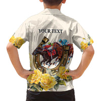 Melbourne Horse Racing Personalised Hawaiian Shirt Australian Horse With Yellow Roses - Wonder Print Shop