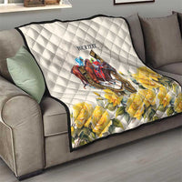 Melbourne Horse Racing Personalised Quilt Australian Horse With Yellow Roses - Wonder Print Shop