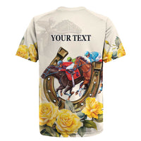 Melbourne Horse Racing Personalised Rugby Jersey Australian Horse With Yellow Roses - Wonder Print Shop