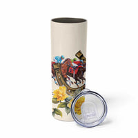 Melbourne Horse Racing Personalised Skinny Tumbler Australian Horse With Yellow Roses - Wonder Print Shop