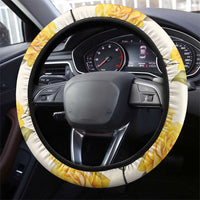Melbourne Horse Racing Steering Wheel Cover Australian Horse With Yellow Roses - Wonder Print Shop
