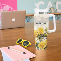Melbourne Horse Racing Personalised Tumbler With Handle Australian Horse With Yellow Roses - Wonder Print Shop