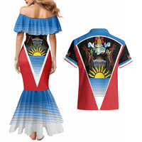 Antigua and Barbuda 1981 Couples Matching Mermaid Dress and Hawaiian Shirt Each Endeavouring All Achieving LT9 - Wonder Print Shop